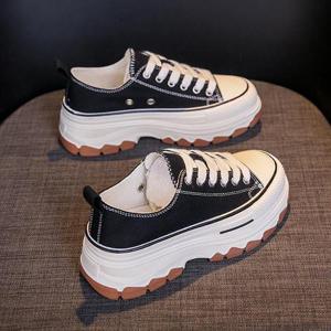 [메이비누스]6cm 키높이캔버스운동화 스니커즈 통굽캔버스화