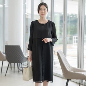 여성 엄마옷 레이어드 원피스 OP204052 중년여성의류/50대/60대/마담/빅사이즈/할머니옷
