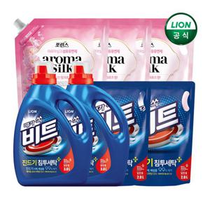[비트] 비트 액체세제 3000mlX2개+2000mlX2개+포린스 섬유유연제 2100mlX3개