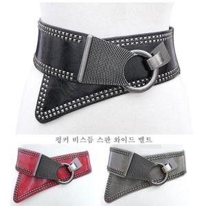 [다잇템]여성 와이드벨트 펑커 비스듬 스판 와이드 벨트