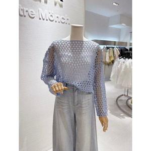 갤러리아_펀칭 크롭 긴팔니트(GT5KP029F)