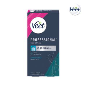 [Veet] 비트 이지 젤 왁스 스트립 민감성 피부용 20매 x1개 제모 셀프왁싱 제모패치 왁싱 테이프 veet