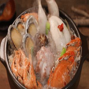 남해 전통 해신탕 밀키트(닭+약초 1팩+전복+새우+돌문어+칼국수)