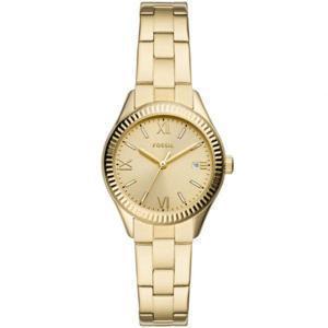 Fossil 파슬 여성용 라이 3핸드 날짜 골드톤 스테인리스 스틸 시계 30mm 3538964