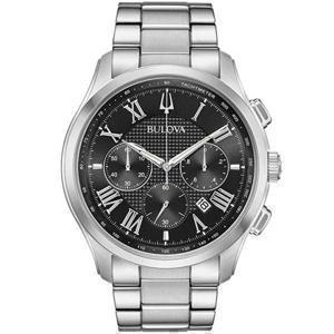 Bulova 불가리 남성용 검은색 다이얼 시계