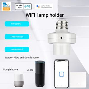 스마트 와이파이 E27 조명 소켓 Ewelink 앱 제어 깍지, 램프 LED 전구 어댑터, 알렉사 구글 홈 AC90-250V 작동