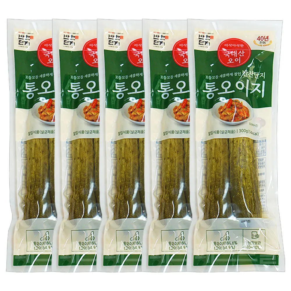 반찬단지 통오이지 300g 5개