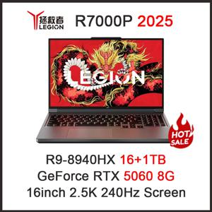 레노버 LEGION R7000P 2025 R9 8945 HX R9 8940 HX RTX 5070 5060 8G 16인치 2.5K 240Hz 게이밍 노트북 (정품)