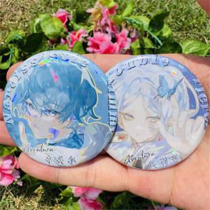 58mm Anime Frieren: Beyond Journey's End Himmel 코스프레 의상 배지 핀 SPTE Tinplate 브로치 소품 크리스마스 선물