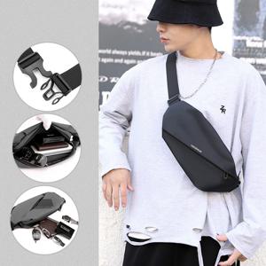 남성용 데일리 슬링백, 솔리드 체스트백, 대각선 휴대폰 가방, 소형 캐주얼 웨이스트백, 숄더백, 야외 스포츠 가방, 트렌드