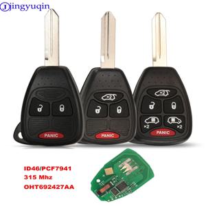 jingyuqin 자동차 원격 열쇠 고리 pcf7941/ID46 칩 OHT 692427 AA 크라이슬러 200/300/300c PT 크루저 세브링용 닷지 RAM용 지프용