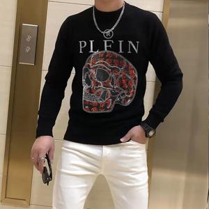 남성 스웨터 라인 석 패션 디자인 유행 브랜드 streetwear 남성 풀오버 겨울 따뜻한 부드럽고 편안한 힙합 스타일 의류