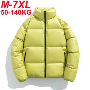 90% 화이트 오리 다운 재킷 플러스 사이즈 패딩 겨울 남성 워밍업 파카 경량 열 윈드 브레이커 퍼퍼 코트 6xl 7xl