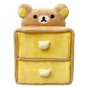 카와이 만화 편안한 곰 옷장/서랍/구획 상자 리락쿠마 재미있는 문구 장식품 데스크탑 스토리지 여자 친구 선물