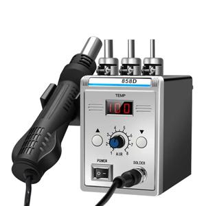 뜨거운 공기 총 858D BGA 재 작업 솔더 스테이션 히트 건 220V 700W 헤어 드라이어 납땜 SMD SMT 용접 수리 도구