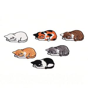 검은 만화에 1 조각 스틱 귀여운 픽시 자수 장식 패브릭 스티커 다운 재킷 자기 접착 의류 패치