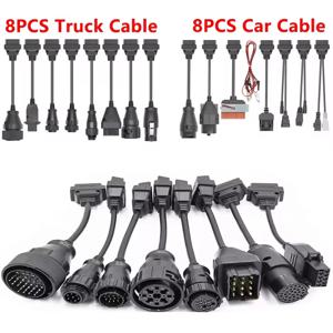 뜨거운 판매 풀 세트 8 PCS 자동차/트럭 케이블 Tnesf Delphis Orpdc VdIJk Autocoms Pro WOW CDP Vd TCS Cdp Pro Plus 진단 도구