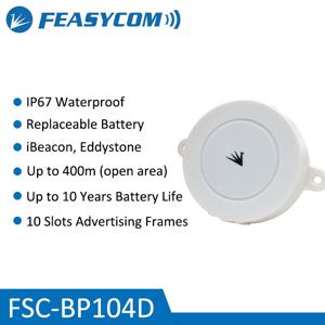 Feasycom 프록시머니어킹 FSC-BP104D DA14531 400m 방수 IP67 BLE 5.1 프로그래밍 가능 블루투스 비콘 (아이비콘, 에디스톤 지원)
