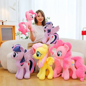 새로운 내 작은 조랑말 봉제 인형 애니메이션 황혼 스파클 Fluttershy 핑키 파이 만화 부드러운 장식 생일 카와이 장난감 아이 선물