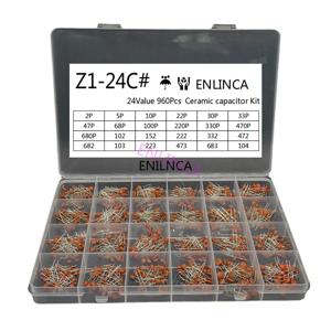 300/960개 세라믹 커패시터 키트 2PF-0.1UF 커패시턴스 모듬 세트 DIY 샘플 팩/박스