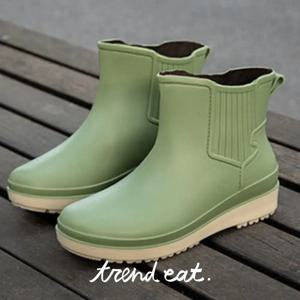 캐주얼 여성 미들 레인부츠 발목장화 3color