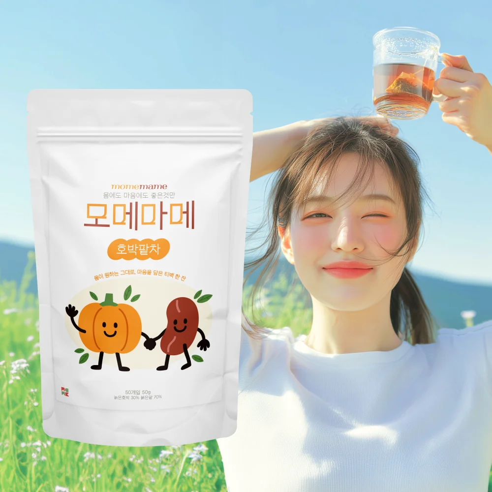 모메마메 대한민국산 국내산 호박팥차 티백 50개입 X 1팩