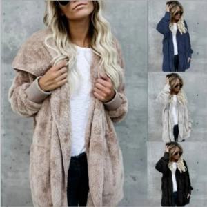 12 색 양털 스웨터 롱 가디건 가을 겨울 여성 긴 소매 더블 사이드 착용 Flurry Loose 까마귀 코트 Outwear