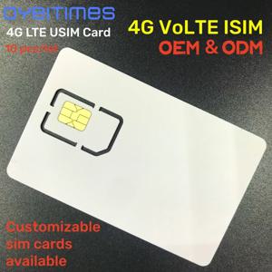 OYEITIMES 빈 4G VoLTE 프로그램 ISIM USIM 카드 128k LTE 프로그래밍 가능 4G LTE USIM 카드 ICCID IMSL ADM KI OPC OP(Milenage 포함)