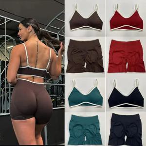 레깅스 여성 스포츠 임팩트 요가 반바지 피트니스 사이클링 탄성 스포츠 바지 Ignite Sculpt Scrunch Short Yoga Bra