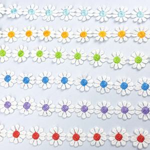 5 야드/2.5cm 레이스 리본/자수 레이스 DIY 수제 작은 데이지 레이스
