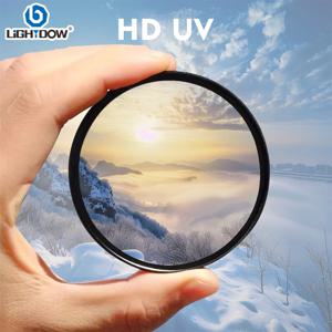 Lightdow HD UV 렌즈 필터는 Cannon Nikon Sony Pentax 카메라 렌즈 필터 용 카메라 렌즈 49mm-82mm 크기를 보호합니다.