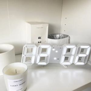 3D 미니 시계 LED 디지털 벽시계 책상 시계 전자 알람 시계 거실 벽시계 DIY 주방 타이머 귀여운 타이머