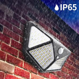 태양광 보안등 야외 정원 장식 방수 태양열 100 LED PIR 동작 감지 센서 스포트라이트 (마당 및 통로, 울타리용)