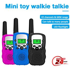 2PCS 어린이 워키 토키 핸드 헬드 트랜시버 6KM 수신기 양방향 라디오 워키 토키 라디오 Comunicador 소년 소녀를위한 미니 장난감
