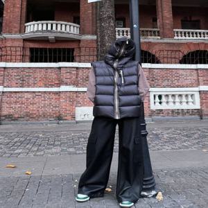 24ss 겨울 릭 다운 조끼 streetwear 90% goose down owens 다운 재킷 하이 스트리트 오버코트 펑크 열 후드 ro 재킷
