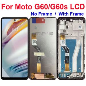 Motorola g60 스크린 LCD 디스플레이 용 디스플레이 (프레임 포함), Moto G60s 스크린 교체 용 터치 Pantall Digiziter 어셈블리 6.8 