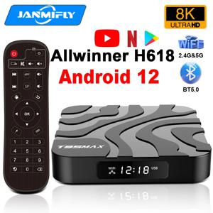 T95 Max 스마트 TV 박스 안드로이드 12 Allwinner H618 칩 듀얼 밴드 WiFi 2.4G/5G 블루투스 5.0 구글 지원 8K 해상도 셋톱 박스