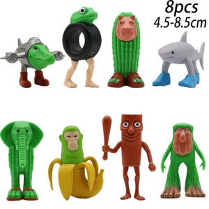 상어 입상 Tungtungsahur 그림 재미 있은 인형 데스크탑 장식 Tralalero Tralala 그림 관절 이동식 3D 인쇄 Toy8pc