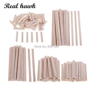 8x8mm 길이 50/80/100/130/150mm 사각 발사 우드 스틱 나무 장부촉 막대 블록, 어린이 모델 장식품 만들기 DIY