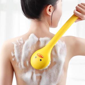 1PC 소프트 목욕 등 마사지 브러쉬 목욕 샤워 나일론 스크럽 브러쉬 손잡이 포함 각질 제거 바디 스크럽 피부 마사지 목욕 도구
