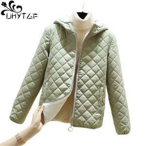 여성 자켓 블랙 2023 새로운 겨울 여성 한국 양털 코튼 아웃 코트 패딩 자켓 여성 코트 Thicken Hooded Parka Ladies 2778