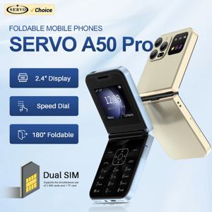 SERVO A50 Pro 플립 휴대 전화 2G GSM 통화 녹음 단축 다이얼 토치 FM 라디오 2.4 