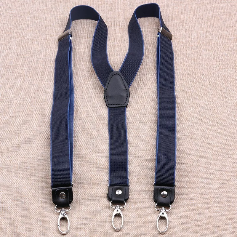 폭 2.5cm 멜빵 3 후크 Y 백 여성용, 탄성 서스펜더 후크 잠금, 레트로 브레이스