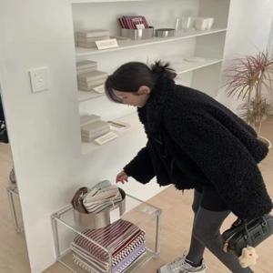 유행 양 모피 짧은 재킷 여성 겨울 코트 푹신한 버튼 캐주얼 겉옷 유행 작은 크기 큰 코트