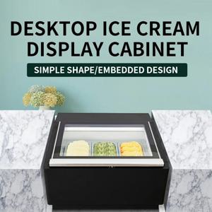 220Vdesktop 아이스크림 디스플레이 캐비닛, 데스크톱 직접 냉각, 냉동고, 소형 아이스크림 캐비닛, 3 트레이