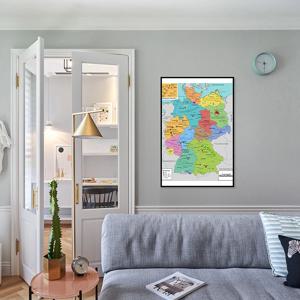 42*59cm 독일지도 독일 벽 장식 인쇄 캔버스 회화 아트 포스터 거실 홈 장식 학교 용품