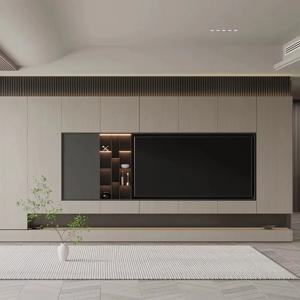 Combohome 거실 가구 TV 스탠드 캐비닛 및 커피 찻상 세트, 목재 대리석 탑, 모던한 새로운 디자인