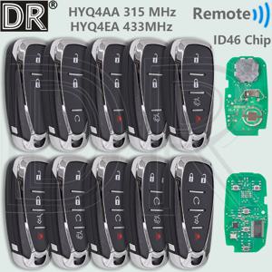 쉐보레 HYQ4AA HYQ4EA 말리부 크루즈 스파크 카마로 이쿼녹스 볼트 블레이저 트래버스 소닉용 DR 315/433MHz ID46 칩 자동차 리모컨 키