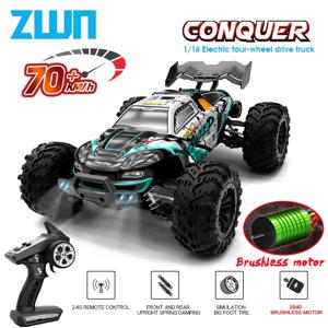 ZWN 1:16 70KM/H 또는 50KM/H 4WD RC 자동차(LED 원격 제어 자동차 포함) 어린이를 위한 고속 드리프트 몬스터 트럭 대 Wltoys 144001   장난감
