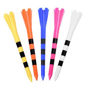 100Pcs 플라스틱 골프 티 3-1/4 인치 깨지지 않는 긴 티 4 색 마찰 저항 감소
